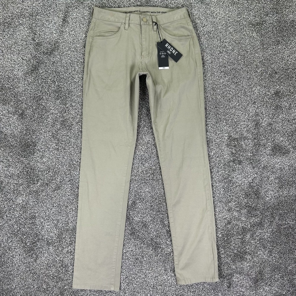 NEW‎ Rhone Slim Fit Stretch Chino Pants Mens 28 Beige Lightweight Durable Casual